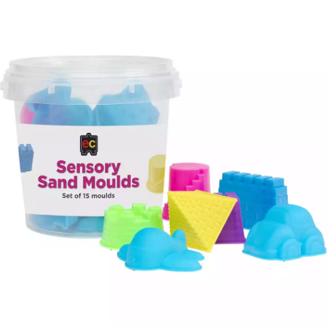 Picture of EDUCATIONAL COLOURS SENSORY SAND MOULDS ASSORTED PACK 15