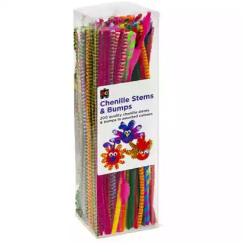 Picture of EDUCATIONAL COLOURS CHENILLE STEMS AND BUMPS 300MM ASSORTED PACK 200