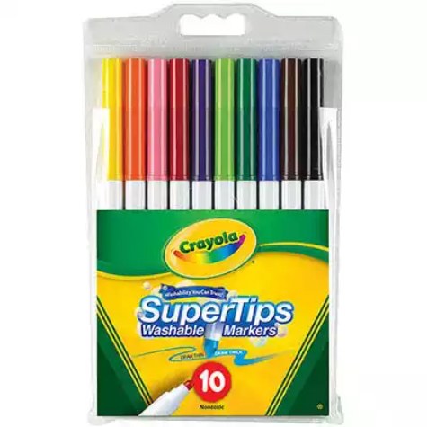 Picture of CRAYOLA SUPER TIP COLOURED MARKER PENS ASSORTED PACK 10