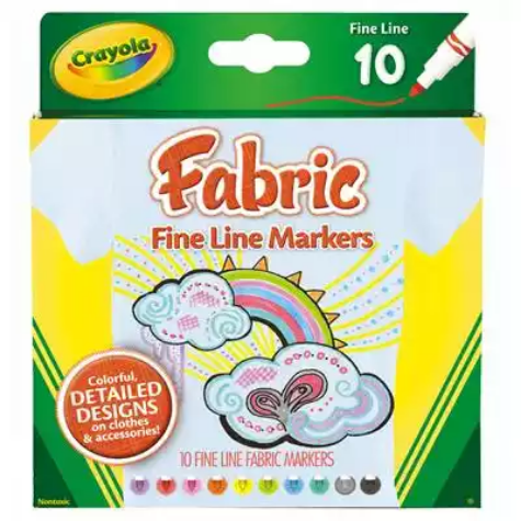 Picture of CRAYOLA FINE LINE FABRIC MARKERS PACK 10
