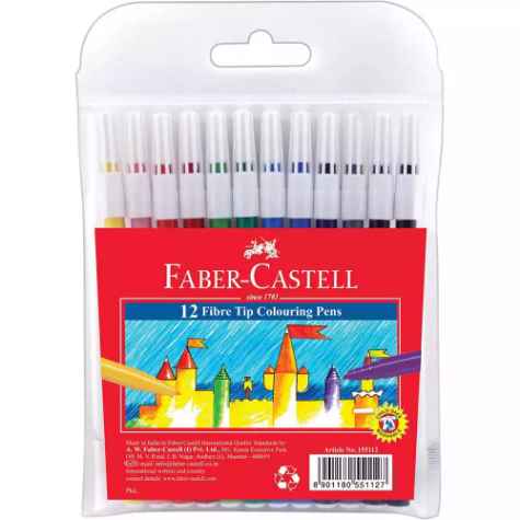 Picture of FABER-CASTELL PROJECT MARKERS ASSORTED WALLET 12