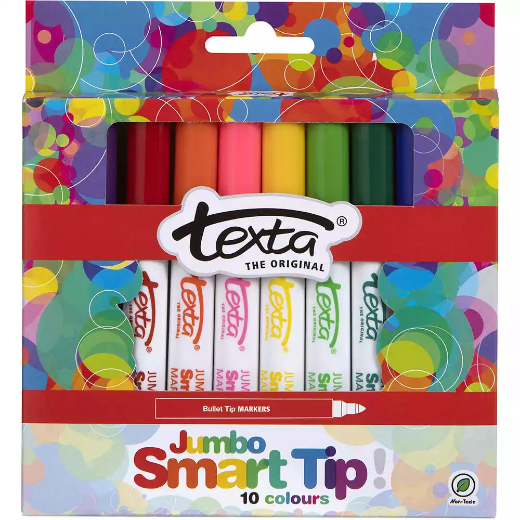 Picture of TEXTA JUMBO SMARTTIP COLOURING MARKERS ASSORTED PACK 10