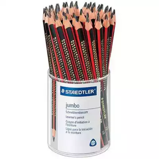 Picture of STAEDTLER 128 JUMBO TRIANGULAR GRAPHITE PENCILS 2B TUB 50