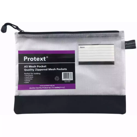 Picture of PROTEXT MESH POUCH WITH NOTE POCKET 275 X 205MM ASSORTED