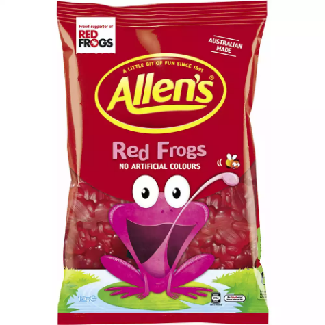 Picture of ALLENS LOLLIES RED FROGS 1.3KG