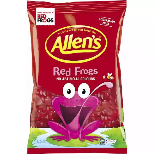 Picture of ALLENS LOLLIES RED FROGS 1.3KG