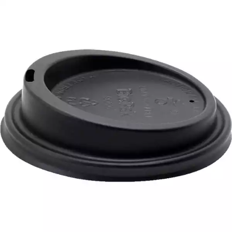 Picture of BIOPAK BIOCUP PS CUP LID LARGE 90MM BLACK PACK 50