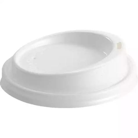 Picture of BIOPAK BIOCUP PS CUP LID LARGE 90MM WHITE PACK 50