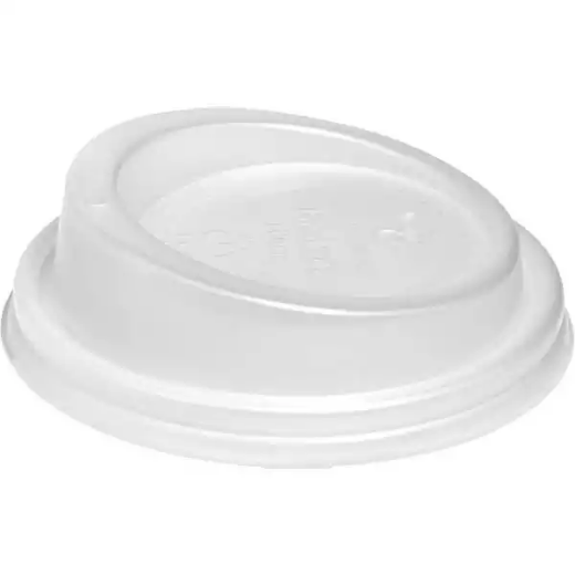 Picture of BIOPAK BIOCUP PLA CUP LID SMALL 83MM WHITE PACK 50