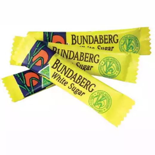 Picture of BUNDABERG WHITE SUGAR SUGAR SINGLE SERVE SACHET 3G CARTON 2000