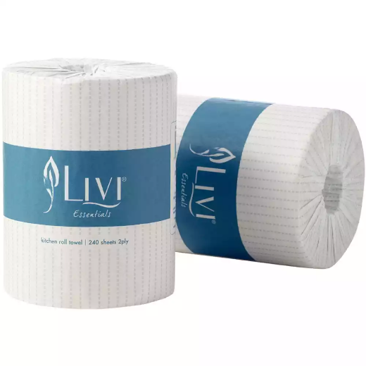 Picture of LIVI ESSENTIALS KITCHEN ROLL TOWEL 2-PLY 240 SHEET CARTON 12