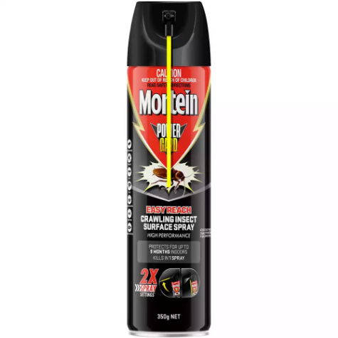 Picture of MORTEIN POWERGARD EASY REACH CRAWLING INSECT INDOOR SURFACE SPRAY 350G