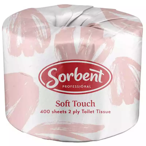 Picture of SORBENT SOFT TOUCH TOILET TISSUE 2 PLY 400 SHEETS