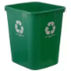 Picture of ITALPLAST GREENR TIDY BIN RECYCLE ONLY 32 LITRE GREEN