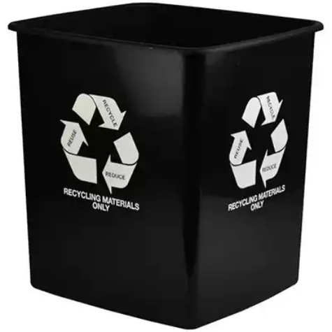 Picture of ITALPLAST GREENR TIDY BIN RECYCLE ONLY 15 LITRE BLACK