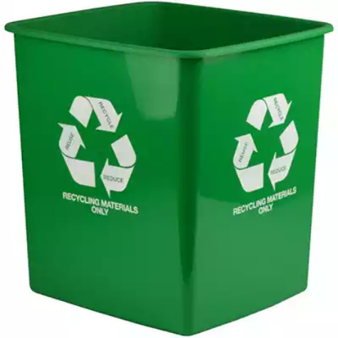 Picture of ITALPLAST GREENR TIDY BIN RECYCLE ONLY 15 LITRE GREEN