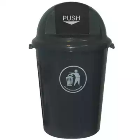 Picture of ITALPLAST HEAVY DUTY SWING TOP BIN 80 LITRE DARK GREY