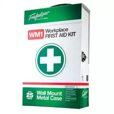 Picture of TRAFALGAR WORKPLACE FIRST AID KIT METAL CASE WALL MOUNT