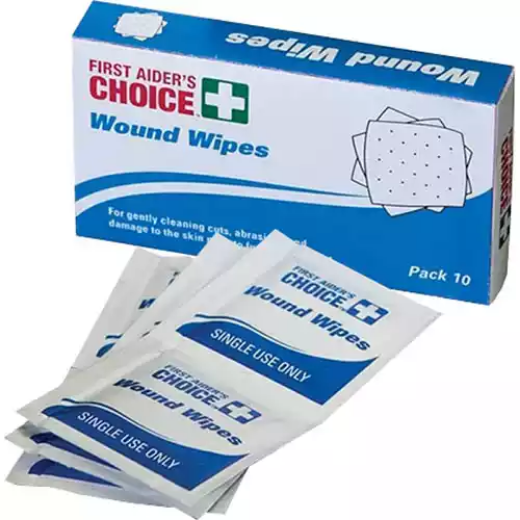 Picture of FIRST AIDERS CHOICE WOUND WIPES PACK 10