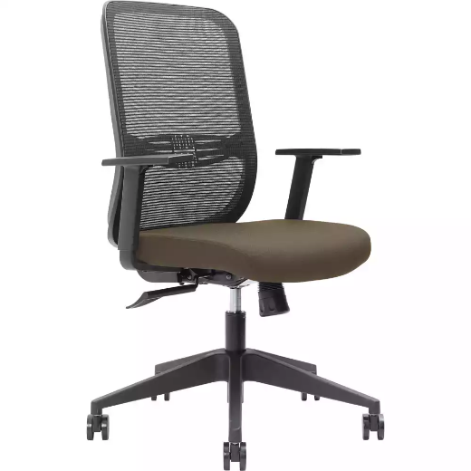 Picture of BRINDIS TASK CHAIR HIGH MESH BACK NYLON BASE ARMS CHOCOLATE