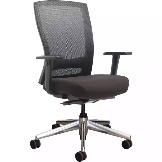 Picture of BURO MENTOR TASK CHAIR HIGH MESH BACK ALUMINIUM BASE ARMS BLACK