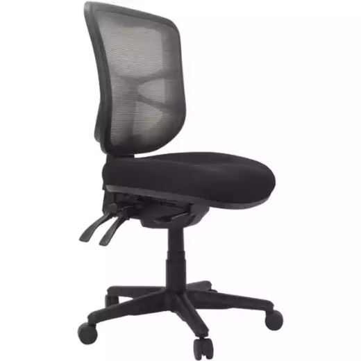 Picture of BURO METRO TASK CHAIR MEDIUM MESH BACK SEAT SLIDE 3-LEVER BLACK NYLON BASE