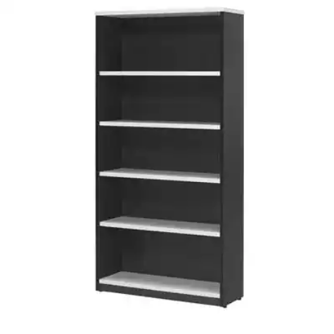 Picture of OXLEY BOOKCASE 5 SHELF 900 X 315 X 1800MM WHITE/IRONSTONE