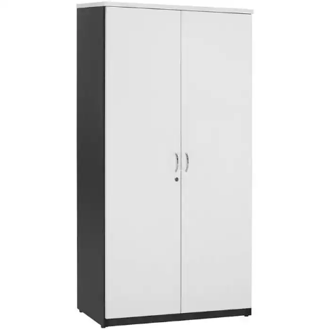 Picture of OXLEY FULL DOOR STORAGE CUPBOARD 900 X 450 X 1800MM WHITE/IRONSTONE