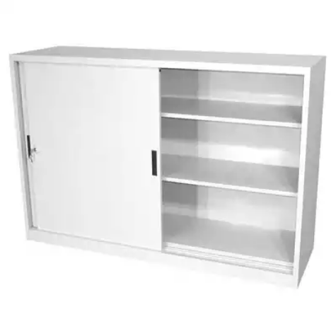 Picture of STEELCO SLIDING DOOR CABINET 2 SHELVES 1015 X 1500 X 465MM WHITE SATIN