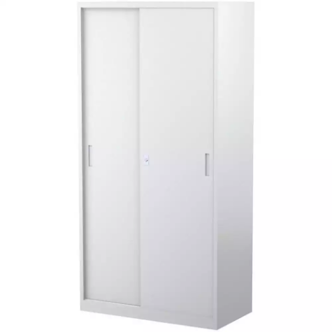 Picture of STEELCO SLIDING DOOR CABINET 3 SHELVES 1830 X 914 X 465MM WHITE SATIN