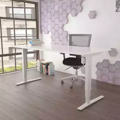 Picture of CONSET 501-43 ELECTRIC HEIGHT ADJUSTABLE DESK 1500 X 800MM WHITE/WHITE