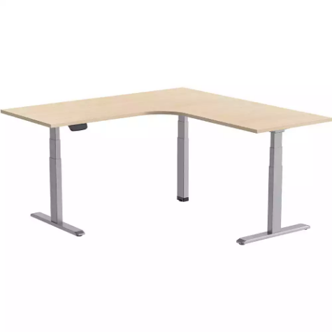 Picture of ERGOVIDA EED-633D ELECTRIC SIT-STAND CORNER DESK 1800 X 1800 X 750MM GREY/OAK