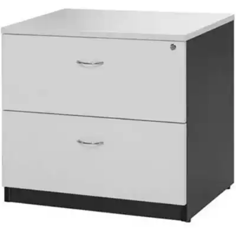 Picture of OXLEY LATERAL FILE CABINET LOCKABLE 780 X 560 X 750MM WHITE/IRONSTONE