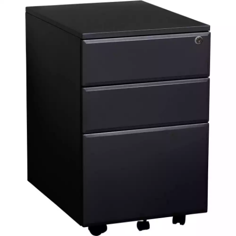 Picture of INITIATIVE MOBILE PEDESTAL 3-DRAWER LOCKABLE 400 X 520 X 620MM BLACK