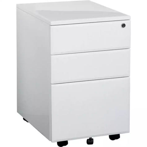 Picture of INITIATIVE MOBILE PEDESTAL 3-DRAWER LOCKABLE 400 X 520 X 620MM WHITE