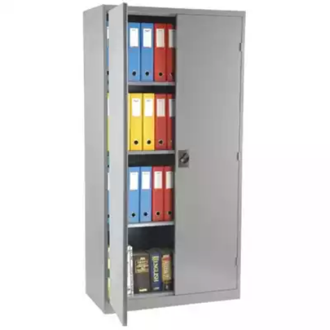 Picture of STEELCO STATIONERY CABINET 3 SHELVES 1830 X 914 X 463MM WHITE SATIN