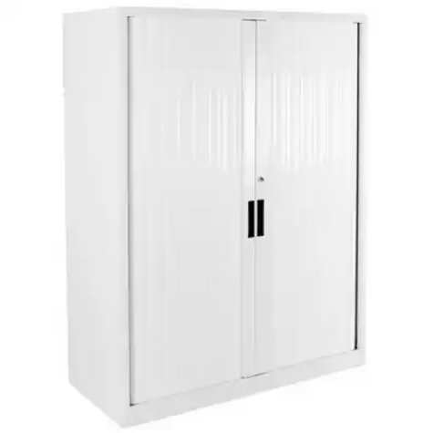 Picture of STEELCO TAMBOUR DOOR CABINET 3 SHELVES 1320H X 900W X 463D MM SILVER GEY