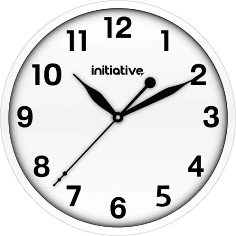 Picture of INITIATIVE WALL CLOCK 224MM WHITE