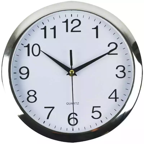 Picture of ITALPLAST WALL CLOCK 260MM WHITE / CHROME