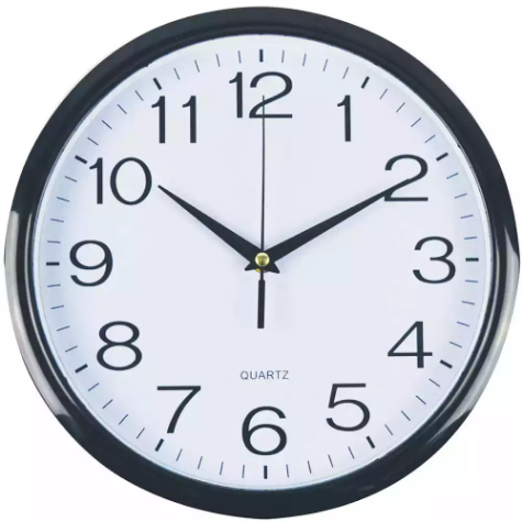 Picture of ITALPLAST WALL CLOCK 300MM PLASTIC WHITE / BLACK