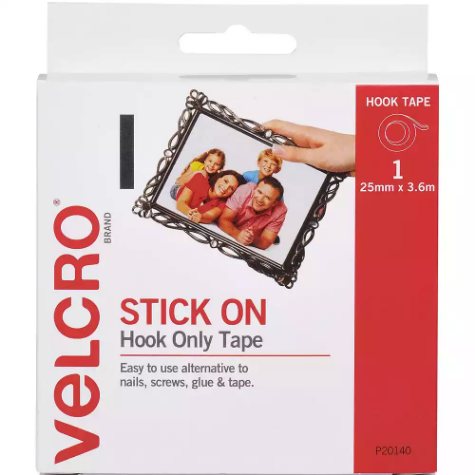 Picture of VELCRO BRAND STICK-ON HOOK TAPE 25MM X 3.6M WHITE