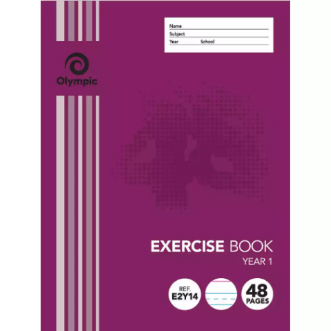 Picture of Olympic E2Y14 Exercise Book QLD Ruling Year 1 55GSM 48 Page 225 X 175MM