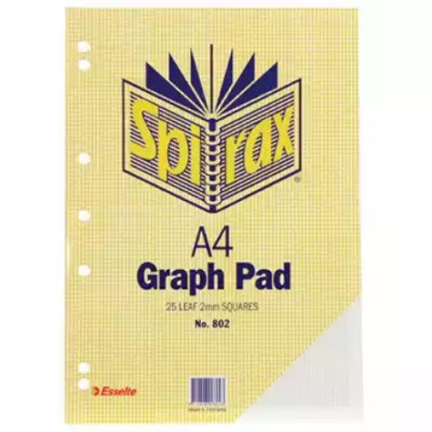 Picture of SPIRAX GRAPH PAD TOP OPEN 2MM 25 LEAF A4