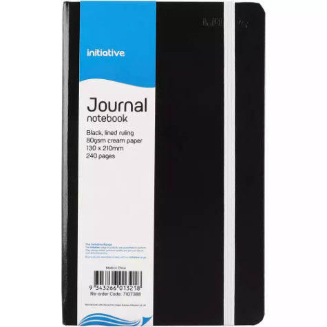Picture of INITIATIVE JOURNAL 80GSM 240 PAGE 130 X 210MM BLACK