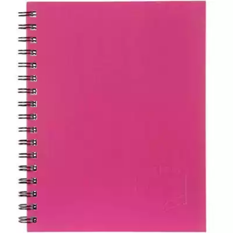 Picture of SPIRAX 511 NOTEBOOK 7MM RULED HARD COVER SPIRAL BOUND 200 PAGE 225 X 175MM PINK