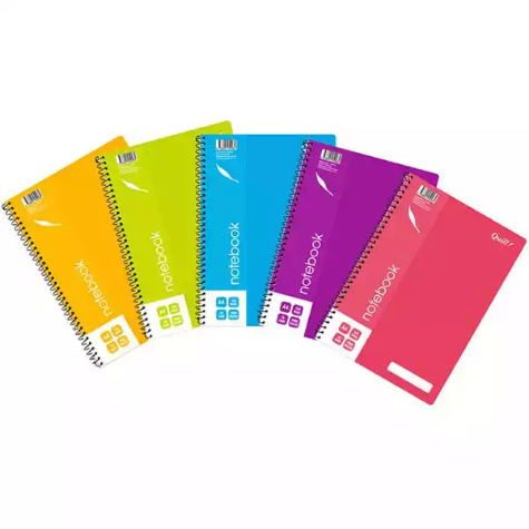 Picture of QUILL NOTEBOOK 70GSM PP 120 PAGE A4 ASSORTED