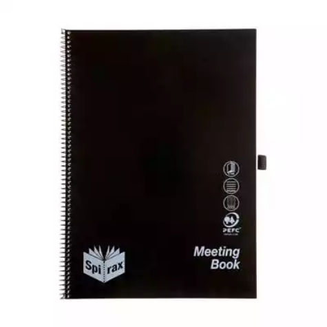 Picture of SPIRAX P703 MEETING BOOK SPIRAL BOUND A4 140 PAGE BLACK