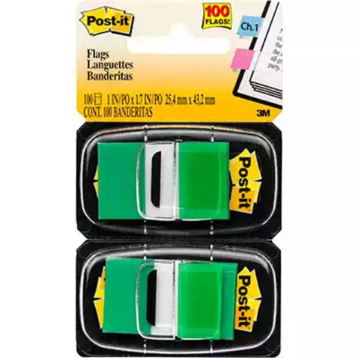 Picture of POST-IT 680-GN2 FLAGS GREEN TWIN PACK 100