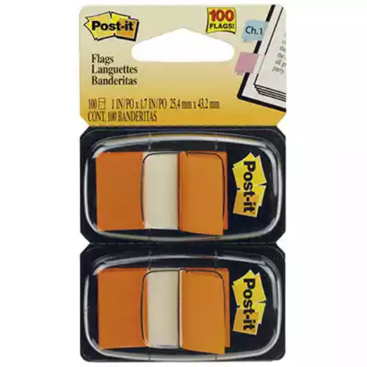 Picture of POST-IT 680-OE2 FLAGS ORANGE TWIN PACK 100