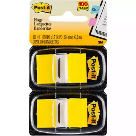 Picture of POST-IT 680-YW2 FLAGS YELLOW TWIN PACK 100